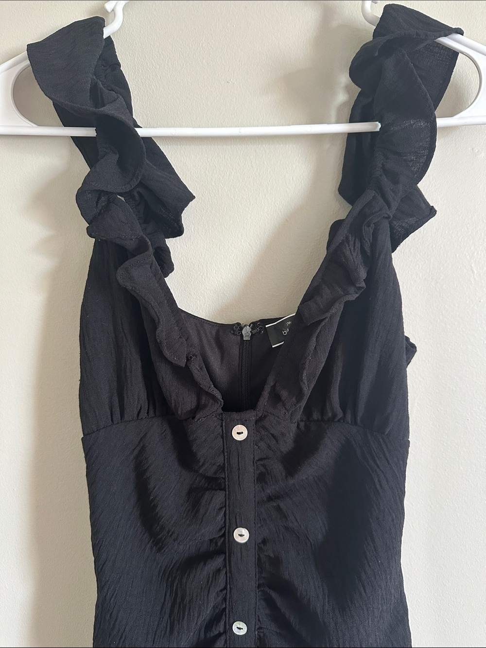 NWT Deep V Ruffled Mini Dress - Picture 9 of 11